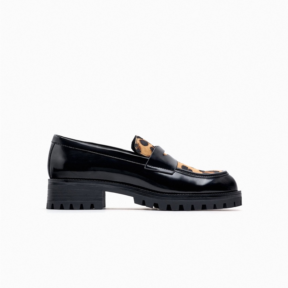Zara ANIMAL PRINT LOAFERS NWT - Picture 6 of 7